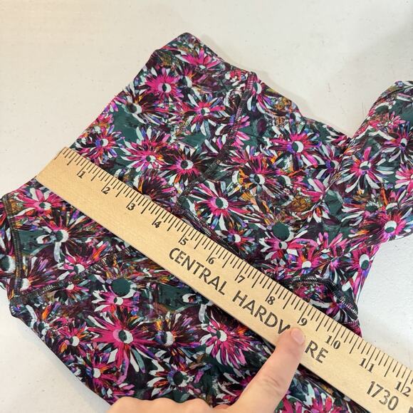 Lululemon Base Pace High-Rise Fleece Tight 28" Sz 2 Floral Electric Multi W5DYRS - Picture 11 of 13